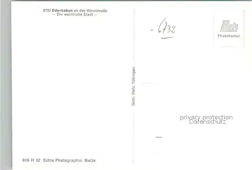 AK / Ansichtskarte Edenkoben Ortsansicht mit Kirchen Edenkoben