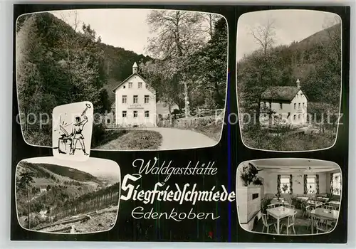 AK / Ansichtskarte Edenkoben Waldgaststaette Siegfriedschmiede Gaststube Panorama Edenkoben