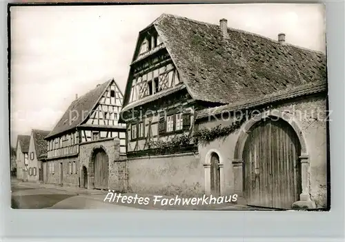 AK / Ansichtskarte Hassloch_Pfalz aeltestes Fachwerkhaus Hassloch Pfalz