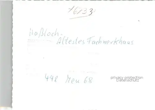 AK / Ansichtskarte Hassloch_Pfalz aeltestes Fachwerkhaus Hassloch Pfalz