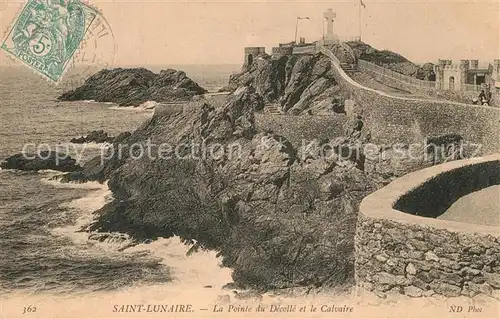 AK / Ansichtskarte Saint Lunaire Pointe du Decolle Calvaire Saint Lunaire