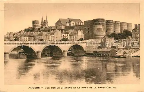 AK / Ansichtskarte Angers Schloss Bruecke Basse Chaine Angers