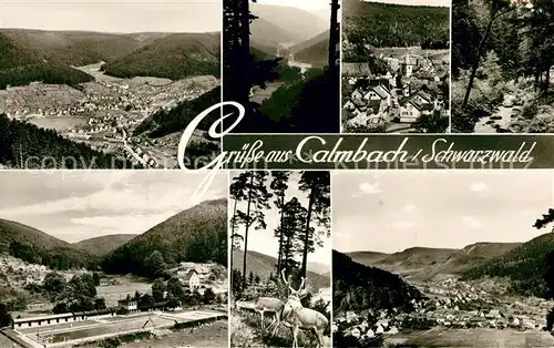 AK / Ansichtskarte Calmbach_Enz Fliegeraufnahme Schwimmbad  Calmbach Enz