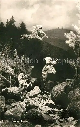 AK / Ansichtskarte Brocken_Harz Hexen  Brocken Harz