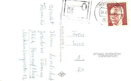 AK / Ansichtskarte Hennef_Sieg Sportschule Kneippkurhaus Weingartsgasse Burgruine Blankenberg Hennef Sieg