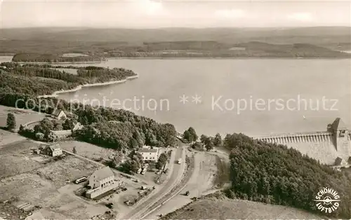 AK / Ansichtskarte Moehnetalsperre Fliegeraufnahme Moehnetalsperre