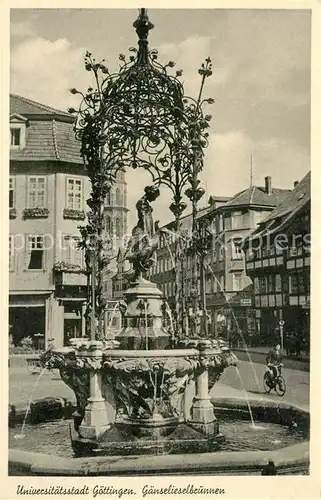 AK / Ansichtskarte Goettingen_Niedersachsen Gaenselieselbrunnen Goettingen Niedersachsen