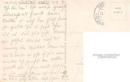 AK / Ansichtskarte Freiberg_Sachsen Rathaus Freiberg Sachsen