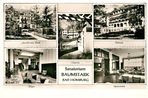 AK / Ansichtskarte Bad_Homburg Sanatorium Baumstark  Bad_Homburg