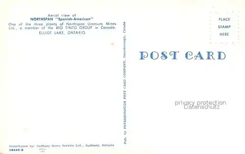 AK / Ansichtskarte Elliot_Lake Aerial View Northspan Spanish American  Elliot_lake
