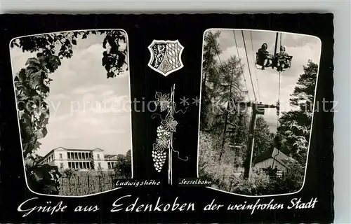 AK / Ansichtskarte Edenkoben Ludwigshoehe Sesselbahn Edenkoben