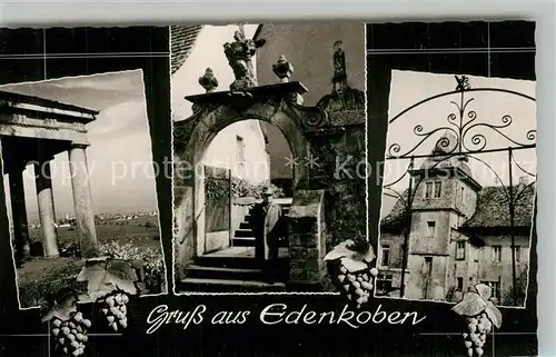 AK / Ansichtskarte Edenkoben Kriegerdenkmal Torbogen Altes Haus Edenkoben