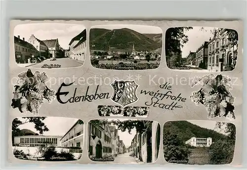 AK / Ansichtskarte Edenkoben Schafplatz Weinstrasse Sportheim Klosterstrasse Ludwigshoehe Edenkoben