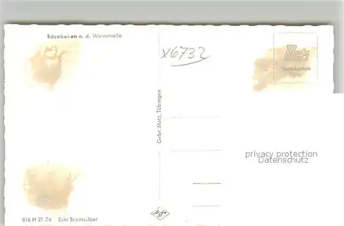 AK / Ansichtskarte Edenkoben Schafplatz Weinstrasse Sportheim Klosterstrasse Ludwigshoehe Edenkoben