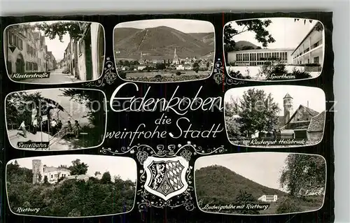 AK / Ansichtskarte Edenkoben Klosterstrasse Sportheim Sesselbahn Klostergut Heilsbruck Rietburg Ludwigshoehe Edenkoben