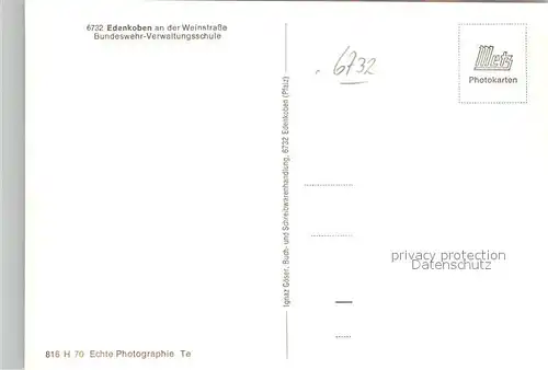 AK / Ansichtskarte Edenkoben Bundeswehr Verwaltungsschule Edenkoben