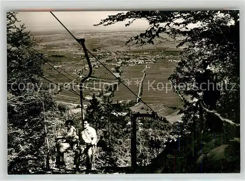 AK / Ansichtskarte Edenkoben Sesselbahn mit Blick in die Rheinebene Edenkoben