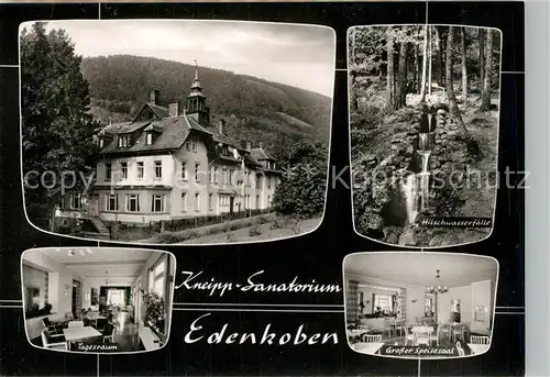 AK / Ansichtskarte Edenkoben Kneipp Sanatorium Tagesraum Hilschwasserfaelle Gr Speisesaal Edenkoben