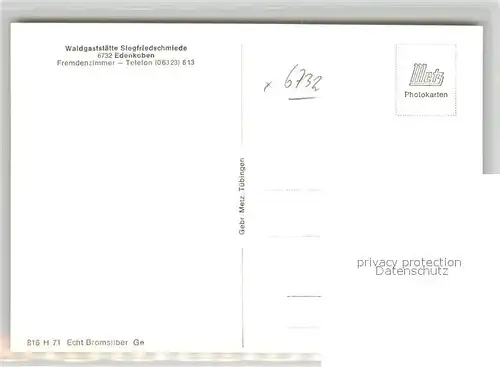AK / Ansichtskarte Edenkoben Waldgaststaette Siegfriedschmiede Gaststube Edenkoben
