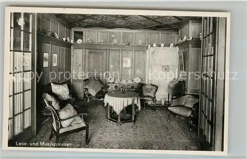 AK / Ansichtskarte Schauinsland Berghotel Burggraf Lese und Musikzimmer Schauinsland
