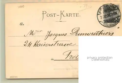 AK / Ansichtskarte Freiburg_Breisgau Bismarcksaeule auf dem St Peterfels Freiburg Breisgau