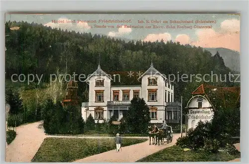 AK / Ansichtskarte Guenterstal_Freiburg Hotel Friedrichshof mit Gaststallung Guenterstal_Freiburg