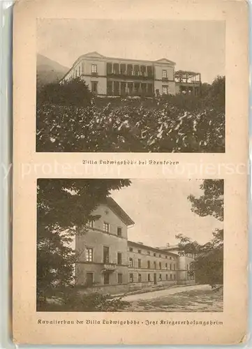 AK / Ansichtskarte Edenkoben Villa Ludwigshoehe Kavalierbau Kriegererholungsheim Edenkoben