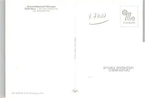 AK / Ansichtskarte Tuebingen Cafe Nass Gaststube Tuebingen