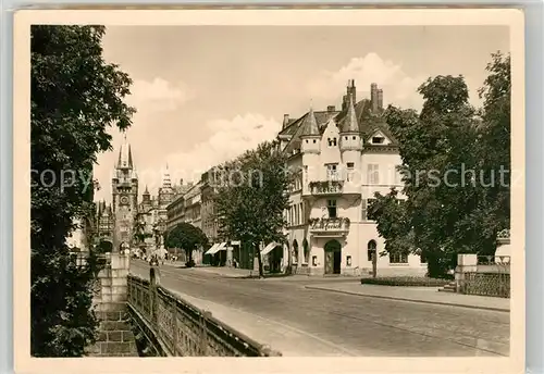 AK / Ansichtskarte Freiburg_Breisgau Hotel Laubfrosch Kaiser Josef Strasse Freiburg Breisgau