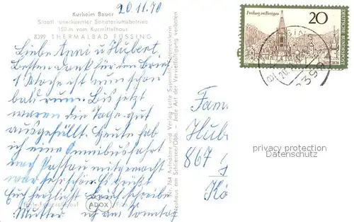 AK / Ansichtskarte Bad_Fuessing Kurheim Bauer  Bad_Fuessing