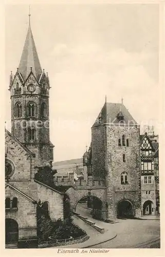 AK / Ansichtskarte Eisenach_Thueringen Nicolaitor  Eisenach Thueringen