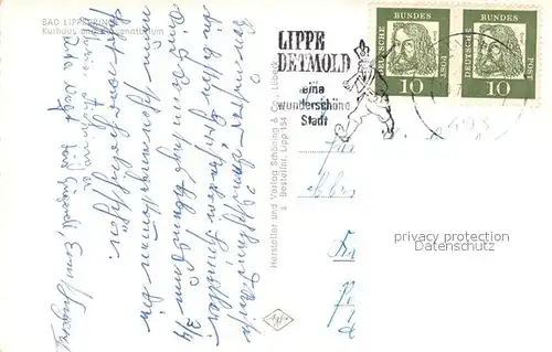 AK / Ansichtskarte Bad_Lippspringe Kurhaus Kursanatorium Bad_Lippspringe