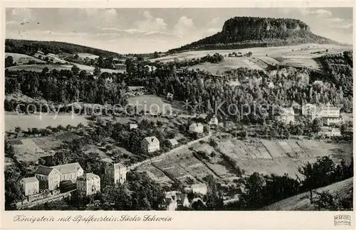 AK / Ansichtskarte Koenigstein_Saechsische_Schweiz Pfaffenstein Foto Seidel Koenigstein_Saechsische
