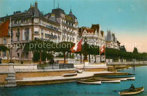 AK / Ansichtskarte Geneve_GE Quai du Leman Geneve_GE
