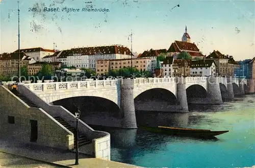 AK / Ansichtskarte Basel_BS Mittlere Bruecke Basel_BS