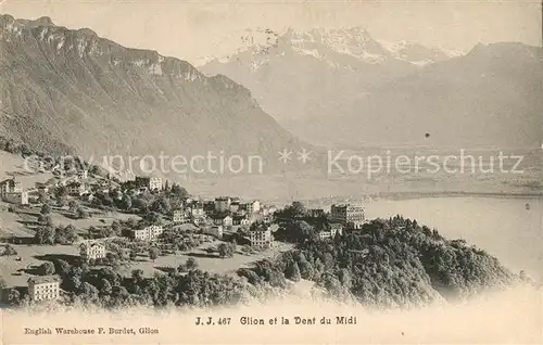 AK / Ansichtskarte Glion Fliegeraufnahme et la Dent du Midi Glion