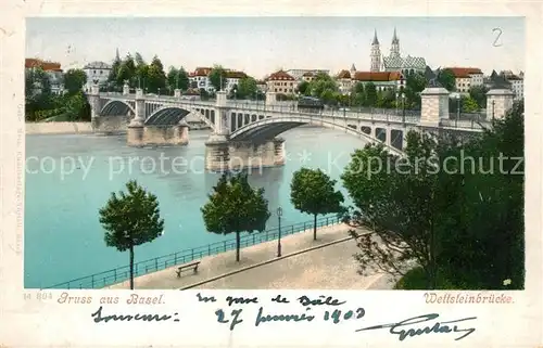 AK / Ansichtskarte Basel_BS Wettsteinbruecke Basel_BS