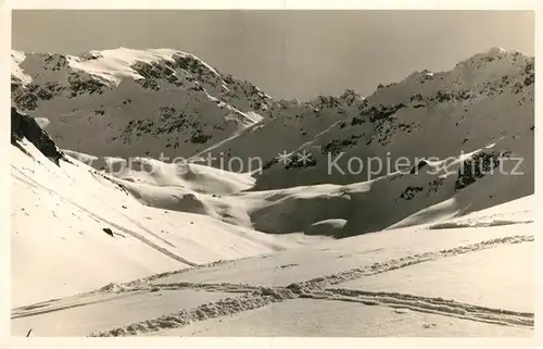 AK / Ansichtskarte Sur_Albula Alp Flix Val Savriez Oberhalbstein Gebirgspanorama Alpen im Winter Sur_Albula