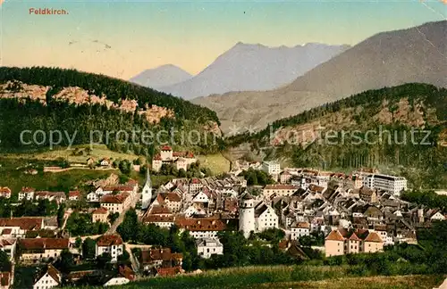 AK / Ansichtskarte Feldkirch_Vorarlberg Gesamtansicht mit Alpenpanorama Feldkirch Vorarlberg