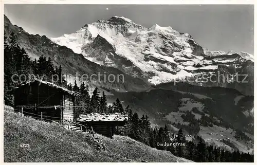 AK / Ansichtskarte Wengen_BE Berghuette Blick zur Jungfrau Berner Alpen Wengen_BE