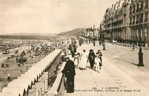 AK / Ansichtskarte Cabourg Boulevard des Anglais Plage Grand Hotel Cabourg