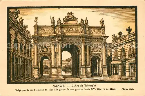 AK / Ansichtskarte Nancy_Lothringen Arc de Triomphe Nancy Lothringen
