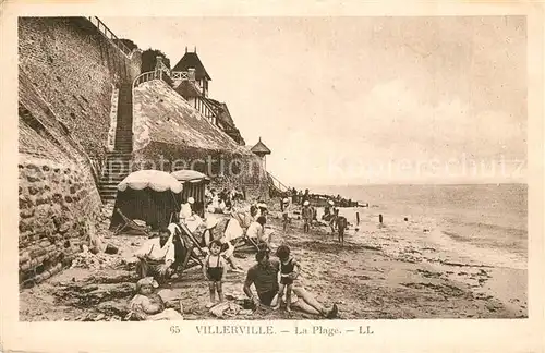 AK / Ansichtskarte Villerville_sur_Mer Plage Villerville_sur_Mer