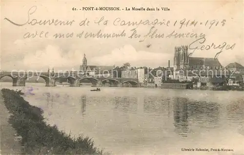 AK / Ansichtskarte Pont a Mousson Moselle la Ville Pont a Mousson