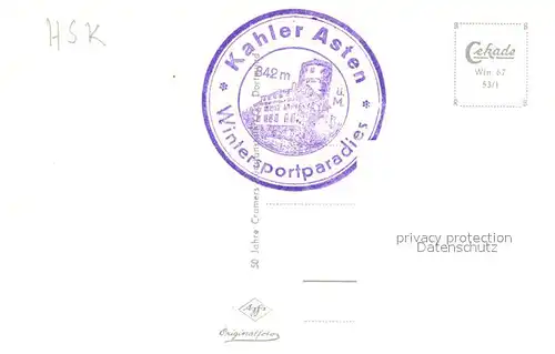 AK / Ansichtskarte Astenturm_Hochsauerland Winterberg Fliegeraufnahme Astenturm_Hochsauerland