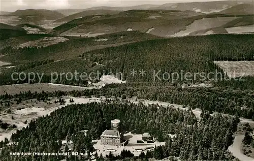 AK / Ansichtskarte Winterberg_Hochsauerland Astenturm Hotel Restaurant Haus Hildegard Fliegeraufnahme Winterberg_Hochsauerland