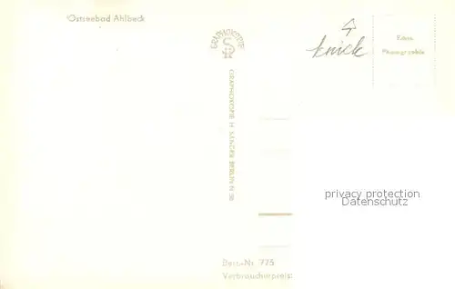 AK / Ansichtskarte Ahlbeck_Ostseebad Heim Bernhard Goering  Ahlbeck_Ostseebad