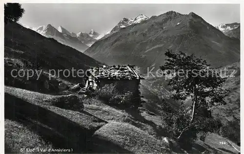 AK / Ansichtskarte St_Luc Panorama Val d Anniviers Alpen St_Luc