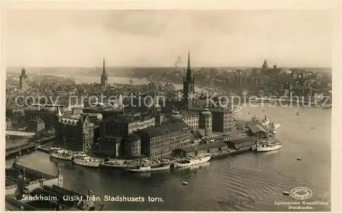 AK / Ansichtskarte Stockholm Utsikt fran Stadshusets torn Stockholm