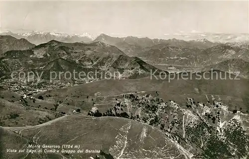 AK / Ansichtskarte Monte_Generoso Vista sul Lago di Como e Gruppo del Bernina Alpenpanorama Monte Generoso